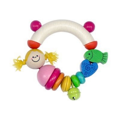 Hess spielzeug le hochet motricité en bois nixe hochet bébé  multicolore Hess-Spielzeug    012800